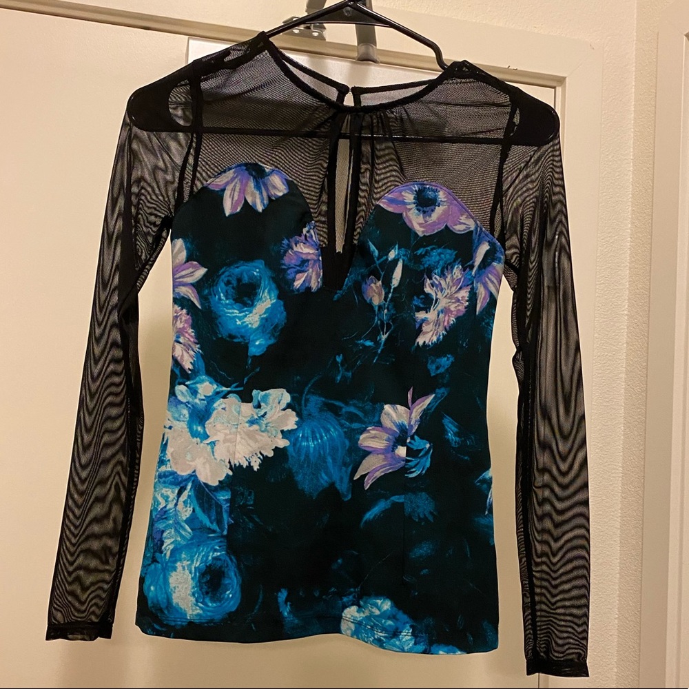 Guess mesh floral top